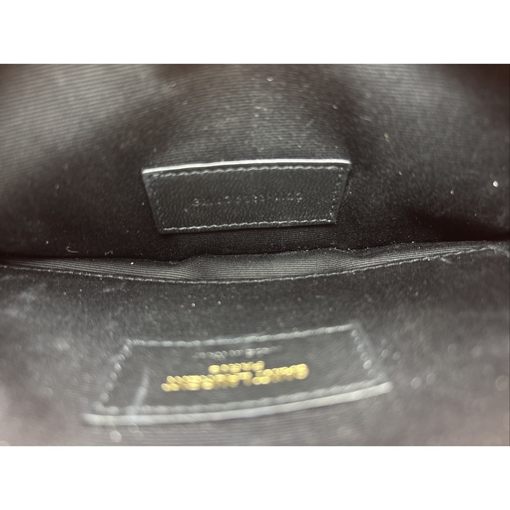 Saint Laurent Black Matelasse Gold Logo Wristlet Clutch - Picture 11 of 14